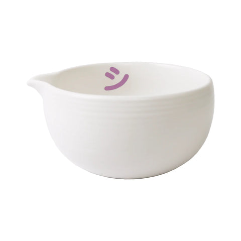 Matchasome Happy Matcha Bowl White (Purple Smiley)