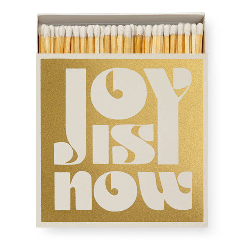 Archivist Gallery Square Matchbox - JOY IS NOW GOLD